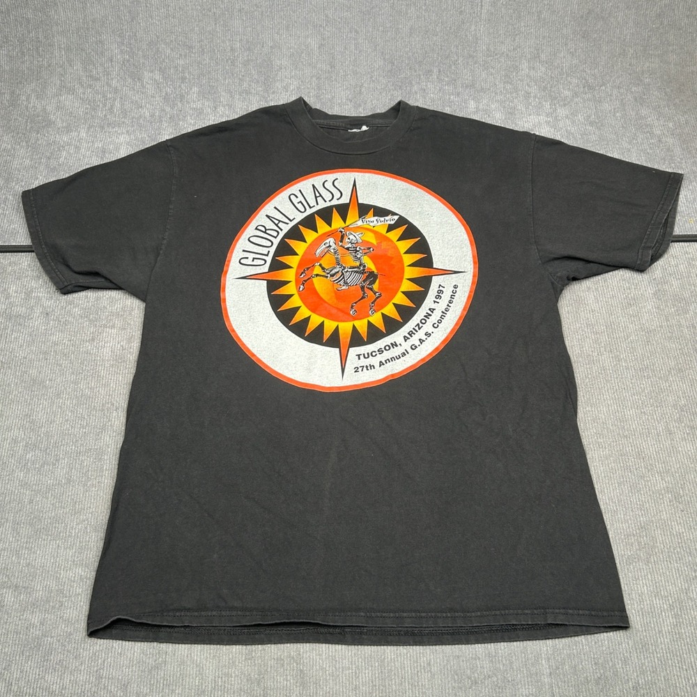 Global Glass Tucson Arizona 1997 G.A.S. Conference y2k T-Shirt Graphic Tee 90s